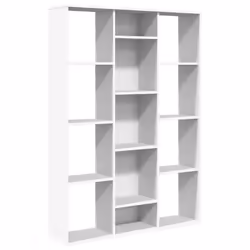 vidaXL Libreria/Divisorio Bianco 100x24x140 cm in Legno Multistrato - Vista aggiuntiva 2