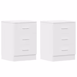 vidaXL Comodini 2 pz Bianco 38x35x56 cm in Legno Ingegnerizzato - Vista aggiuntiva 2