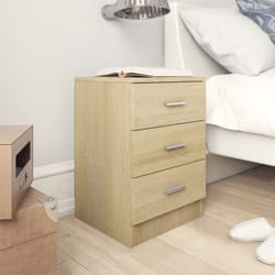 Set 2 Comodini da Camera da Letto, Tavolini da notte Rovere Sonoma 38x35x56 cm in Truciolato Vidaxl
