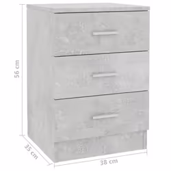 VidaXL 800459 comodino Colore cemento - Vista aggiuntiva 6