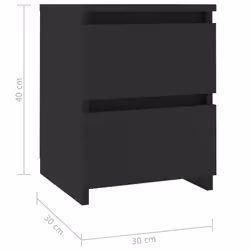 VidaXL 800515 comodino Nero - Vista aggiuntiva 6