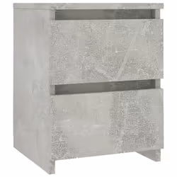 vidaXL Comodino Grigio Cemento 30x30x40 cm in Legno Multistrato - Vista aggiuntiva 2