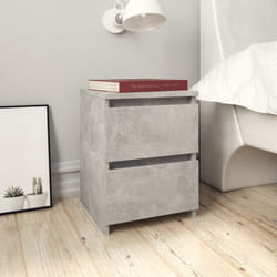 Vidaxl - Set 2 Comodini da Camera da Letto, Tavolini da notte Grigio Cemento 30x30x40 cm in Truciolato