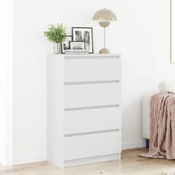 vidaXL Credenza Bianca 60x35x98,5 cm in Legno Multistrato