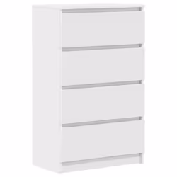 vidaXL Credenza Bianca 60x35x98,5 cm in Legno Multistrato - Vista aggiuntiva 2