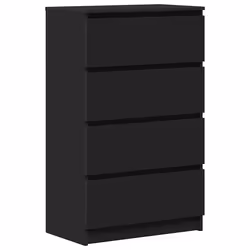 vidaXL Credenza Nera 60x35x98,5 cm in Legno Multistrato - Vista aggiuntiva 2