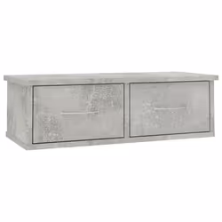 vidaXL Scaffale Cassetti Parete Grigio Cemento 60x26x18,5 Multistrato - Vista aggiuntiva 2