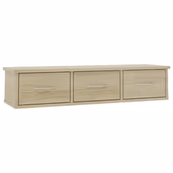 vidaXL Scaffale Cassetti Parete Rovere Sonoma 88x26x18,5cm Multistrato - Vista aggiuntiva 2