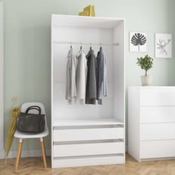 Armadio Bianco 100x50x200 cm in Legno Multistrato Vidaxl 3816