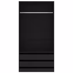 Armadio Nero 100x50x200 cm in Legno Multistratocod mxl 82235