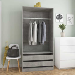 Armadio Grigio Cemento 100x50x200 cm in Legno Multistratocod mxl 94729