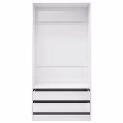 vidaXL Armadio Bianco Lucido 100x50x200 cm in Legno Multistrato - Vista aggiuntiva 3