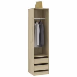 vidaXL Armadio Cassetti Rovere Sonoma 50x50x200 cm Legno Multistrato - Vista aggiuntiva 3