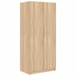 vidaXL Armadio Rovere Sonoma 80x50x180 cm in Legno Multistrato - Vista aggiuntiva 2