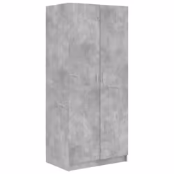 vidaXL Armadio Grigio Cemento 80x52x180 cm in Legno Multistrato - Vista aggiuntiva 2