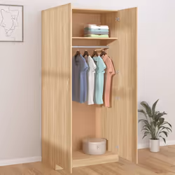 vidaXL Armadio Rovere Sonoma 90x52x200 cm in Legno Multistrato - Vista aggiuntiva 3