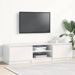 vidaXL Mobile Porta TV Bianco Lucido 140x40x35,5 cm Legno Multistrato