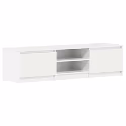 vidaXL Mobile Porta TV Bianco Lucido 140x40x35,5 cm Legno Multistrato - Vista aggiuntiva 2