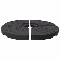 vidaXL Base per Ombrellone a Forma di Ventaglio 4 pz Nero - Vista aggiuntiva 2