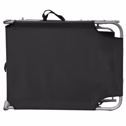 VidaXL 47770 sedia da esterno Salone Seduta imbottita Alluminio, Poliestere Nero - Vista aggiuntiva 4