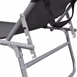 VidaXL 47772 sedia da esterno Salone Seduta imbottita Alluminio, Poliestere Grigio - Vista aggiuntiva 5