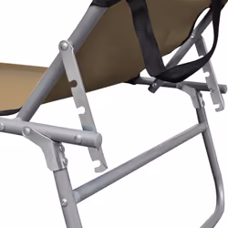 VidaXL 47773 sedia da esterno Salone Seduta imbottita Alluminio, Poliestere Grigio talpa - Vista aggiuntiva 5