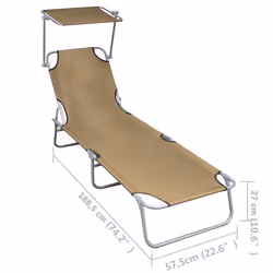 VidaXL 47773 sedia da esterno Salone Seduta imbottita Alluminio, Poliestere Grigio talpa - Vista aggiuntiva 7