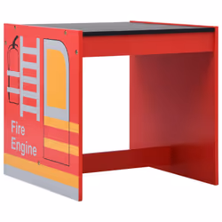 Set e Tavolo Sedie per Bambini 3pz Design Camion Pompieri Legnocod mxl 103750 - Vista aggiuntiva 3
