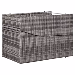 VidaXL 46540 sedia da esterno Salone Seduta imbottita Rattan sintetico, Acciaio Grigio - Vista aggiuntiva 4