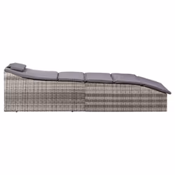 VidaXL 46540 sedia da esterno Salone Seduta imbottita Rattan sintetico, Acciaio Grigio - Vista aggiuntiva 5
