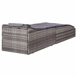 VidaXL 46540 sedia da esterno Salone Seduta imbottita Rattan sintetico, Acciaio Grigio - Vista aggiuntiva 7