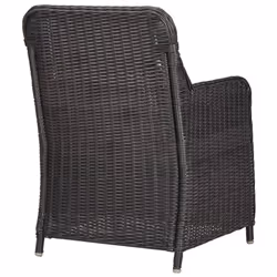VidaXL 46549 sedia da esterno Terrazzo Seduta imbottita Poliestere Nero, Grigio - Vista aggiuntiva 7