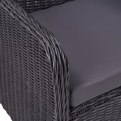 VidaXL 46549 sedia da esterno Terrazzo Seduta imbottita Poliestere Nero, Grigio - Vista aggiuntiva 8
