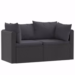 Set Divani da Giardino 2 pz con Cuscini in Polyrattan Nerocod mxl 94837 - Vista aggiuntiva 2
