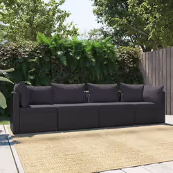 Godetevi il tempo libero all'aperto con il nostro elegante set di divani in polyrattan. Questo set di divani è perfettamente ...