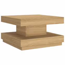 vidaXL Tavolino da Salotto Marrone Chiaro 60x60x35 cm in MDF - Vista aggiuntiva 2