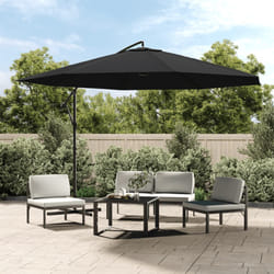 vidaXL Ombrellone a Sbalzo Palo in Alluminio 350 cm Nero
