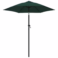 vidaXL Ombrellone Verde 200x224 cm in Alluminio - Vista aggiuntiva 2