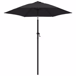 vidaXL Ombrellone Nero 200x224 cm in Alluminio - Vista aggiuntiva 2