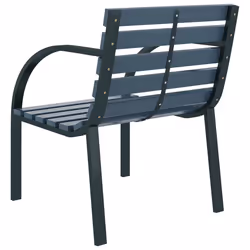 VidaXL 47938 sedia da esterno Terrazzo Acciaio, Legno Grigio - Vista aggiuntiva 6