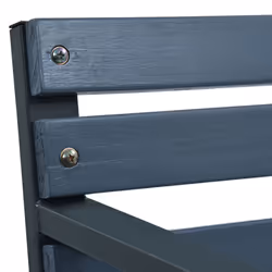 VidaXL 47938 sedia da esterno Terrazzo Acciaio, Legno Grigio - Vista aggiuntiva 7