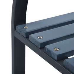 VidaXL 47938 sedia da esterno Terrazzo Acciaio, Legno Grigio - Vista aggiuntiva 8