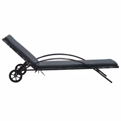 VidaXL 47746 sedia da esterno Salone Seduta imbottita Rattan sintetico, Acciaio Grigio - Vista aggiuntiva 2