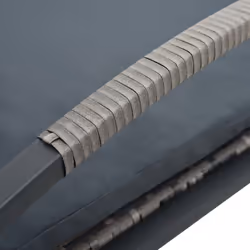 VidaXL 47746 sedia da esterno Salone Seduta imbottita Rattan sintetico, Acciaio Grigio - Vista aggiuntiva 6