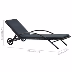 VidaXL 47746 sedia da esterno Salone Seduta imbottita Rattan sintetico, Acciaio Grigio - Vista aggiuntiva 7