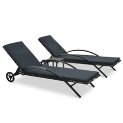 VidaXL 47747 sedia da esterno Salone Seduta imbottita Rattan sintetico, Acciaio Grigio