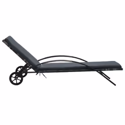 VidaXL 47747 sedia da esterno Salone Seduta imbottita Rattan sintetico, Acciaio Grigio - Vista aggiuntiva 2