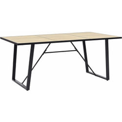 Vidaxl - Tavolo da Pranzo Rovere 200x100x75 cm in mdf