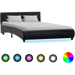 Vidaxl - Giroletto con led Nero in Similpelle 120x200 cm