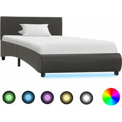 Vidaxl - Giroletto con led Grigio in Similpelle 100x200 cm